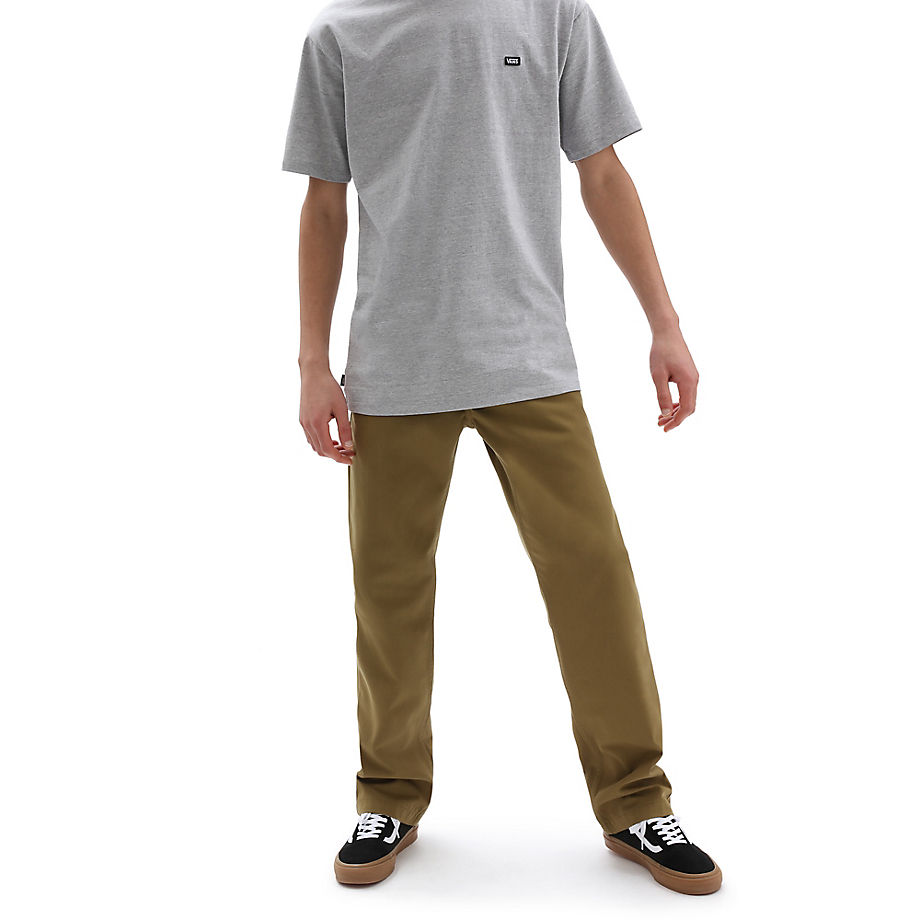 Authentic Chino Relaxed Trousers Nutria Beige Men's Vans Mens TROUSERS GOOFASH