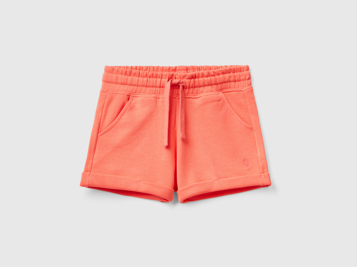 Benetton Orange Shorts Made Of Sweaty In Female Womens SHORTS GOOFASH