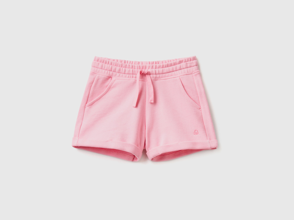 Benetton United Colors Of Shorts Made Of Sweaty In Pink Female Womens SHORTS GOOFASH