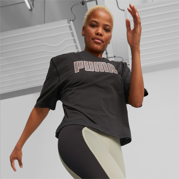 Black Concept Graphic T-Shirt Women Puma Womens T-SHIRTS GOOFASH