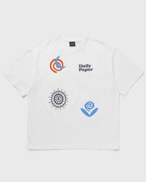 Bstn Daily Paper Puscren Ss Tee White Male Shortsleeves Now Available At In Mens T-SHIRTS GOOFASH