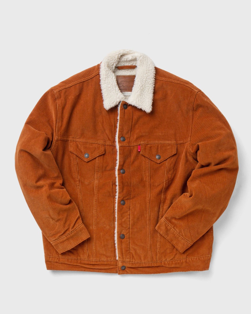 Bstn Levi's Levis Vintage Fit Sherpa Trucker Jacket Orange Male Denim Jackets Now Available At In Mens JACKETS GOOFASH