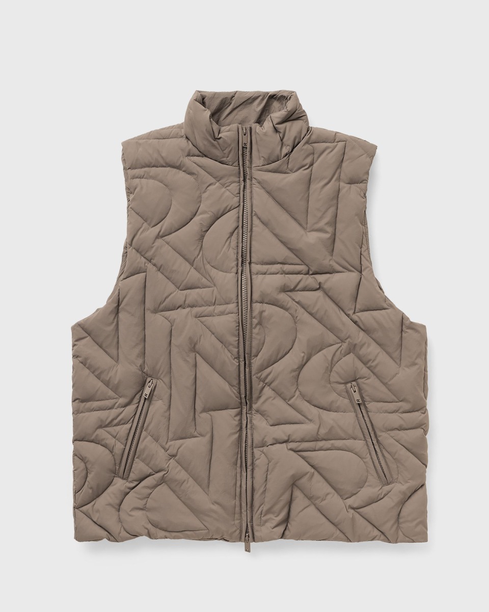 Bstn Represent Initial Quilted Gilet Brown Male Vests Now Available At In Mens JACKETS GOOFASH