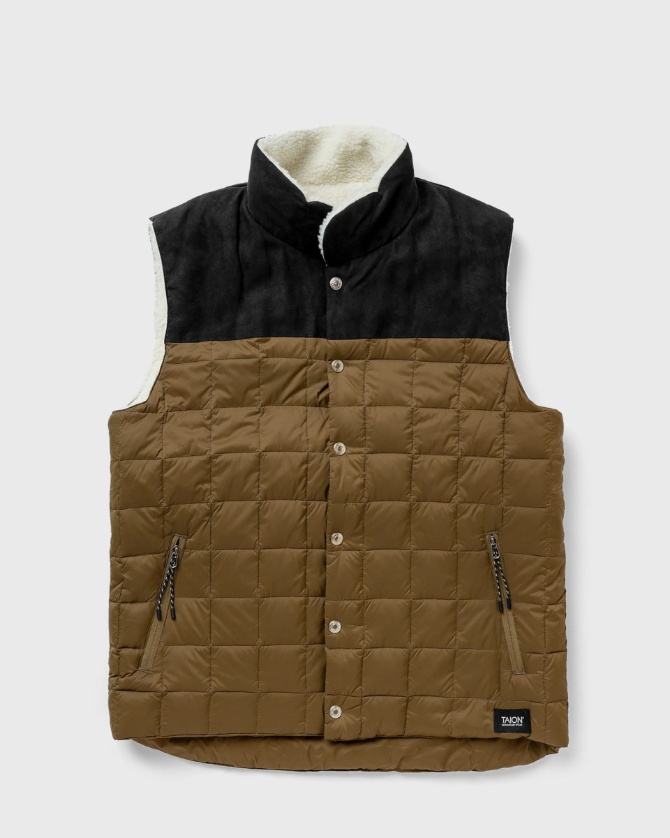 Bstn Taion Reversible Mountain Vest Green Male Vests Now Available At In Mens JACKETS GOOFASH