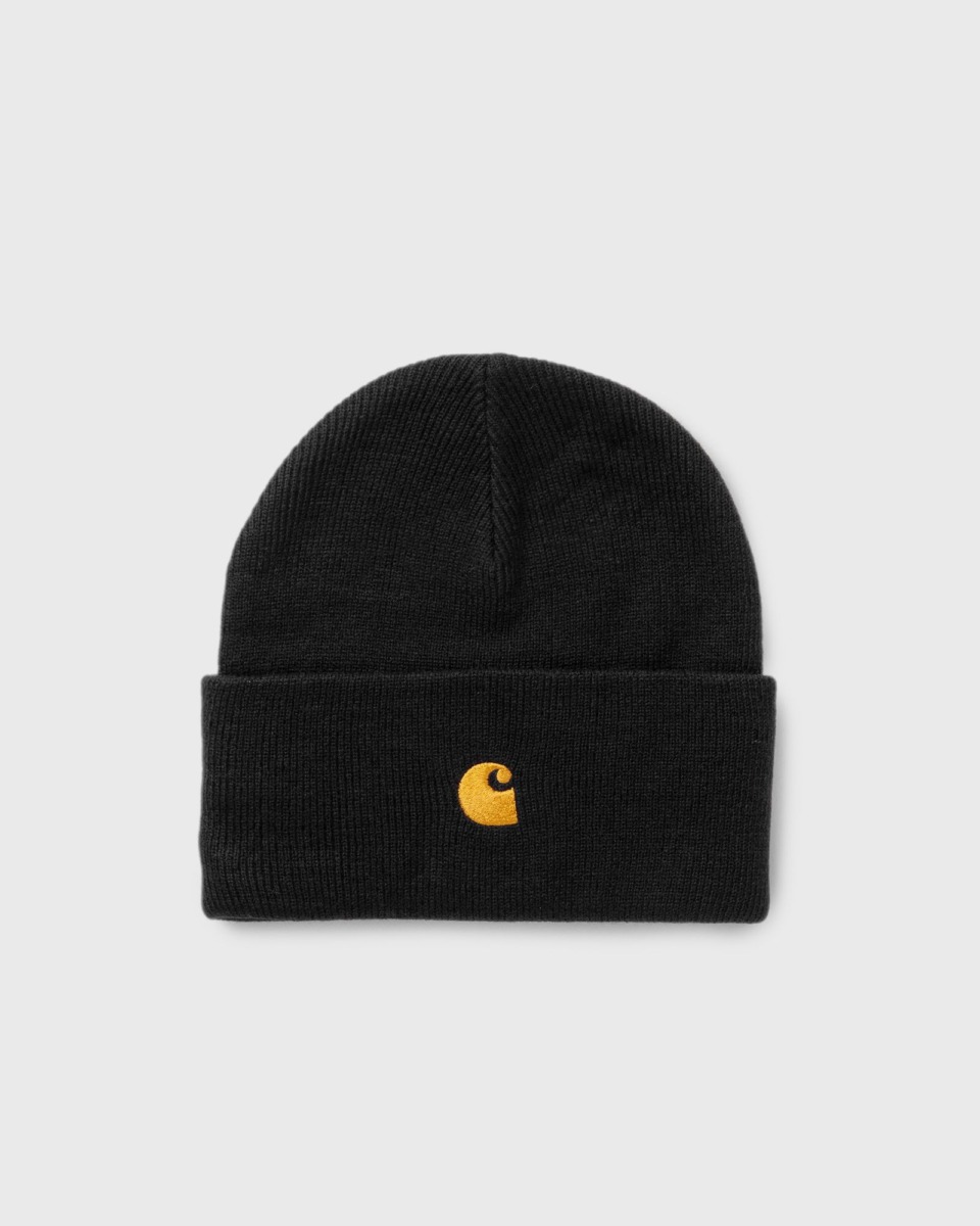 Carhartt Wip Chase Beanie Black Male Beanies Now Available At In One Bstn Mens HATS GOOFASH