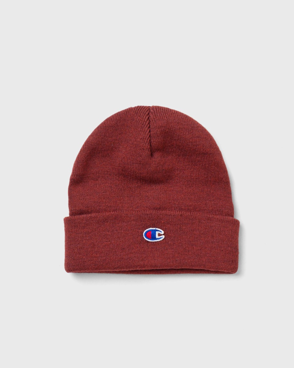 Champion Beanie Red Male Beanies Now Available At In One Bstn Mens HATS GOOFASH