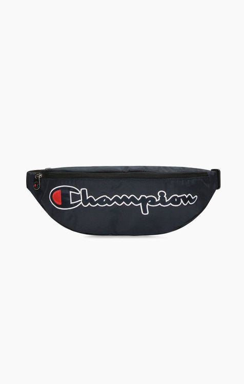 Champion Man Turquoise Belt Bag With Logo Lettering Made Of Satin Mens BAGS GOOFASH