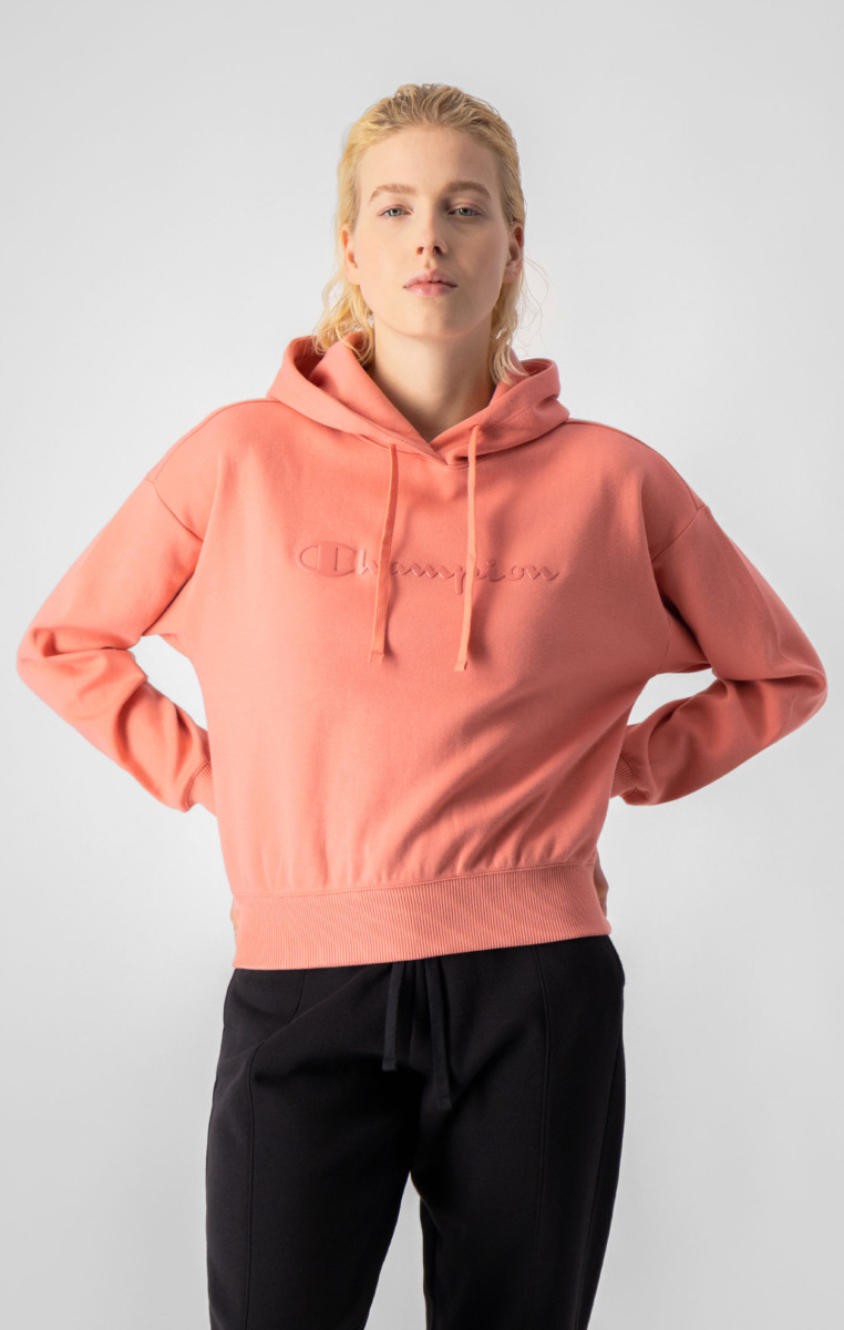 Champion Orange X Per Hooded Sweater With Logo Lettering Women Womens SWEATERS GOOFASH