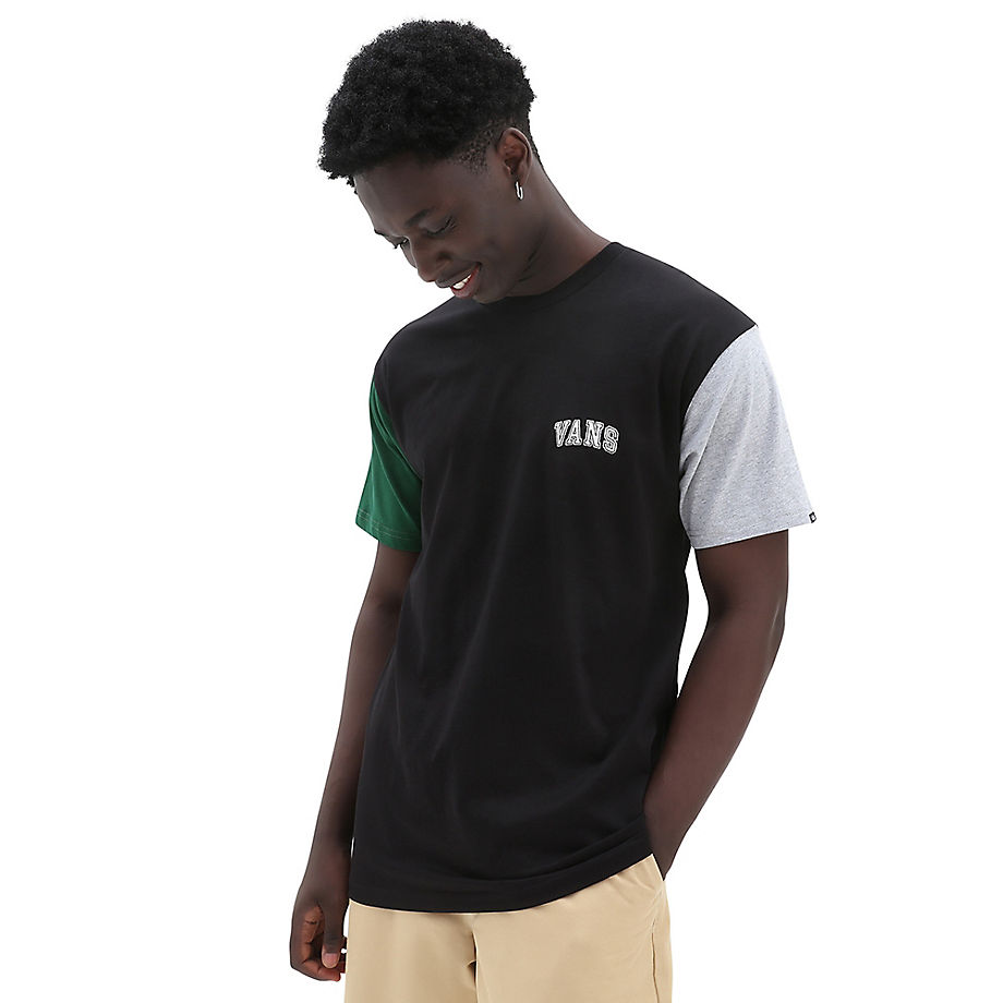 Colorblock Varsity T-Shirt Black Black Vans Man Mens T-SHIRTS GOOFASH