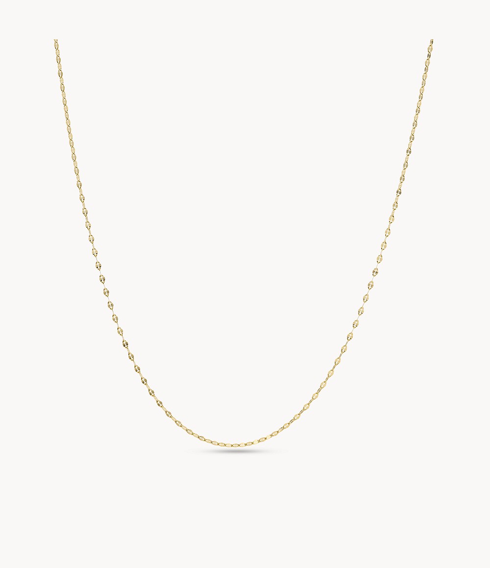 Corra Oh So Charming Gold Tone Stainless Steel Chain Necklace Women's Fossil Womens JEWELRY GOOFASH