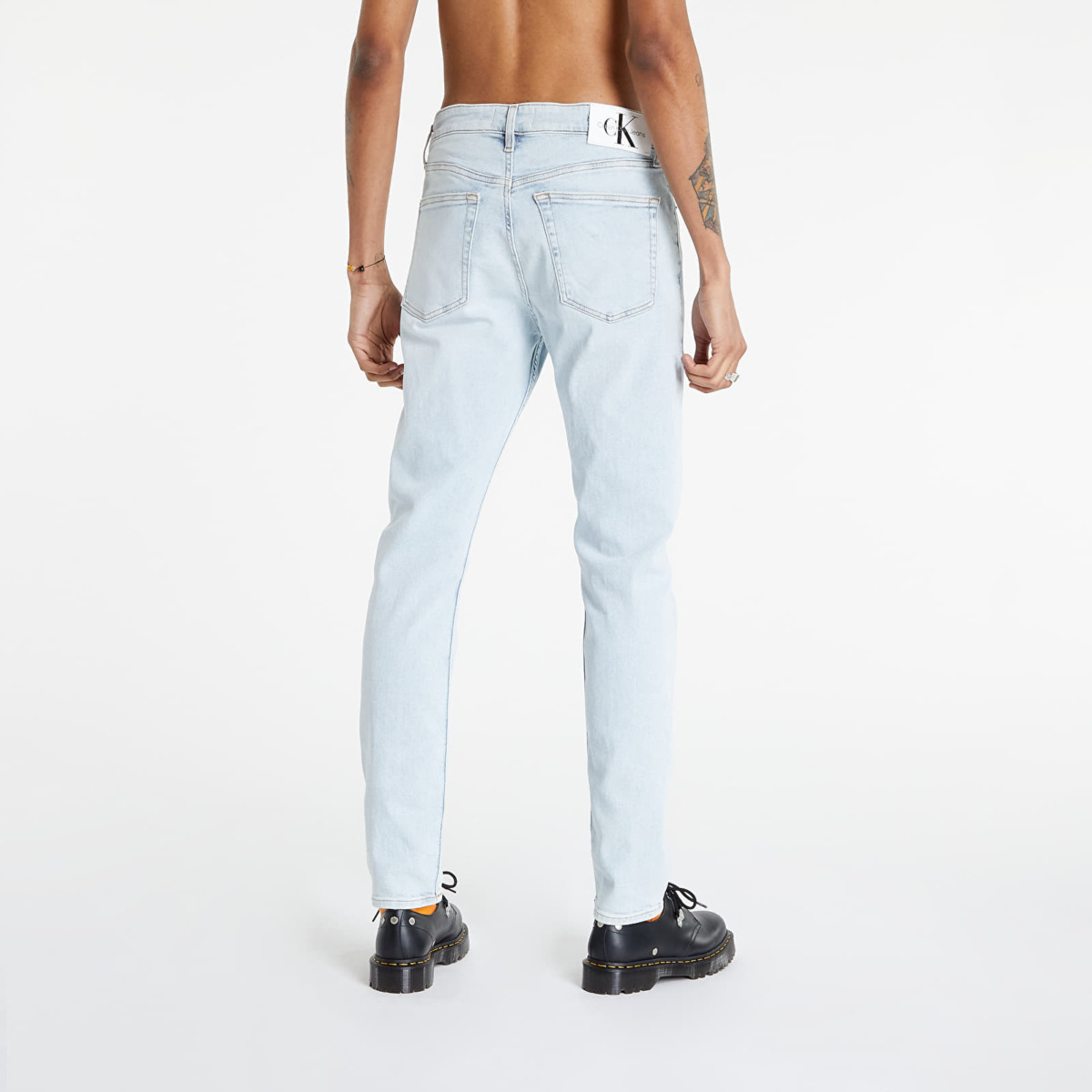 Footshop Blue Calvin Klein Slim Taper Jeans Denim Light Man Mens JEANS GOOFASH