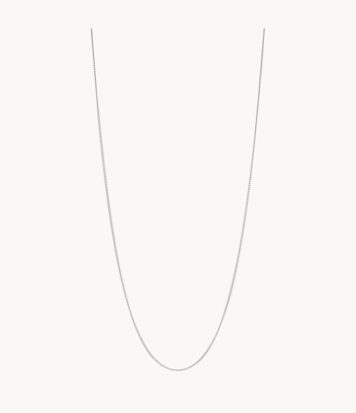 Fossil Silver Oh So Charming Stainless Steel Chain Necklace Women Womens JEWELRY GOOFASH