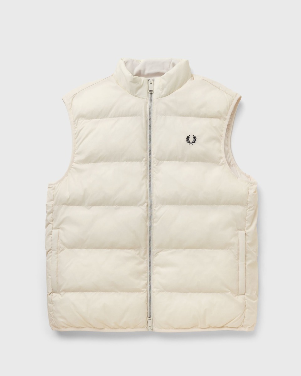 Fred Perry Insulated Gilet Beige Male Vests Now Available At In Bstn Mens JACKETS GOOFASH