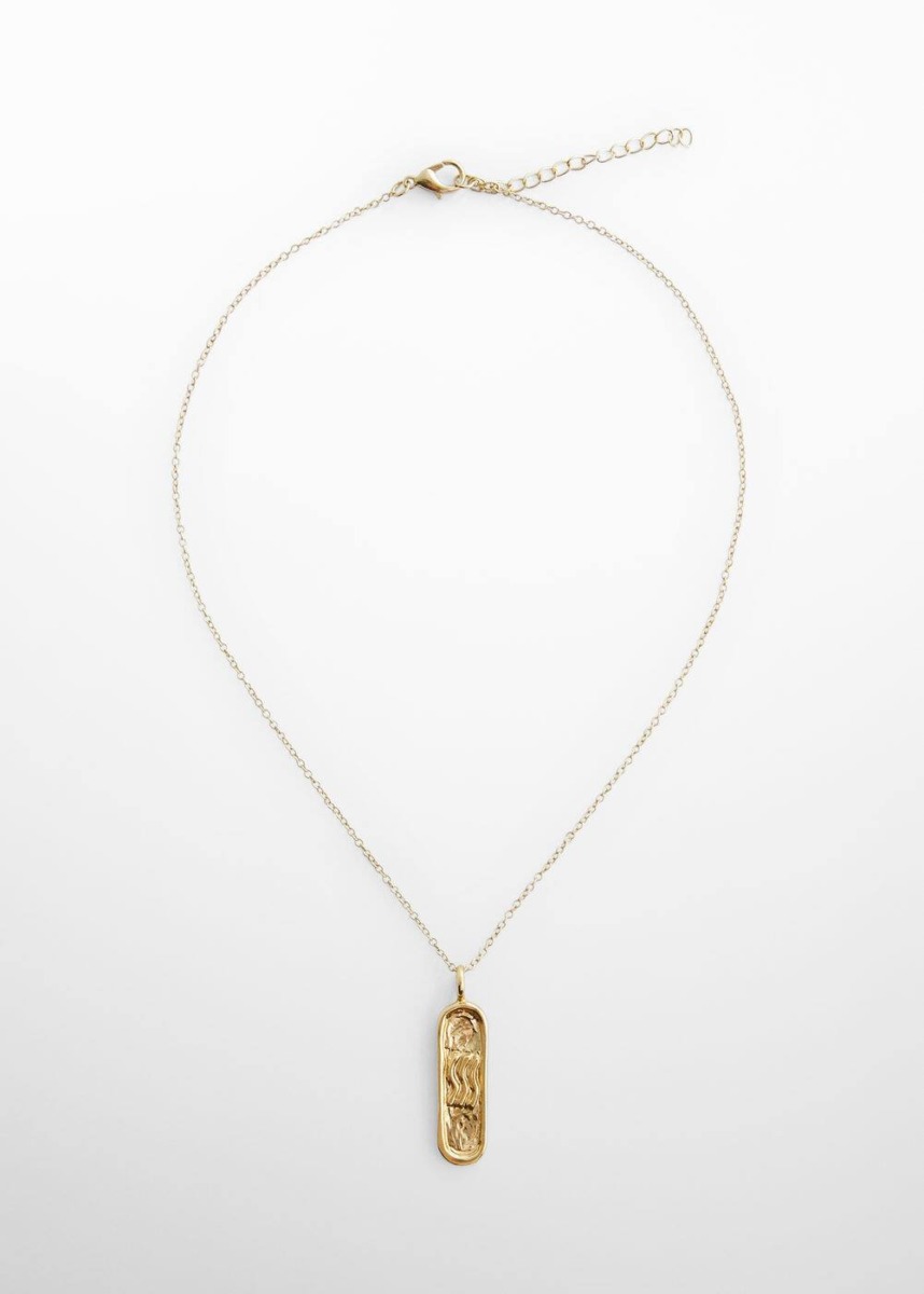 Gold Chain With Seal Hanger Mango Womens JEWELRY GOOFASH
