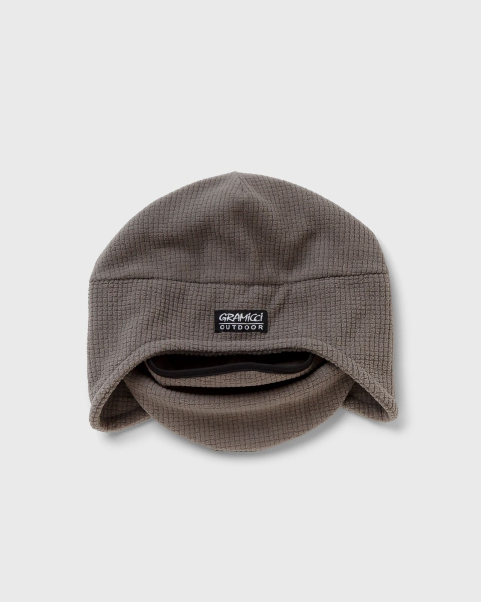 Gramicci Adjustable Mountain Fleece Mask Grey Male Beanies Now Available At In One Bstn Mens HATS GOOFASH