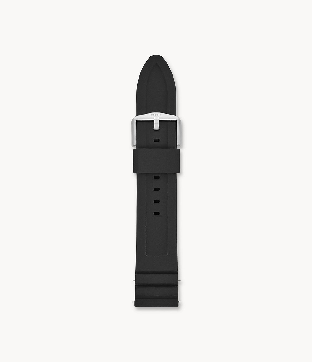 M Black Silicone Watch Strap Men's Fossil Mens WATCHES GOOFASH