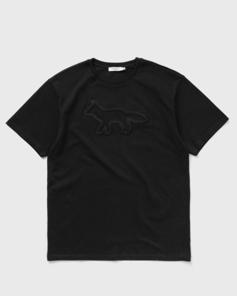 Maison Kitsune Contour Fox Patch Relaxed T-Shirt Black Male Shortsleeves Now Available At In Bstn Mens T-SHIRTS GOOFASH