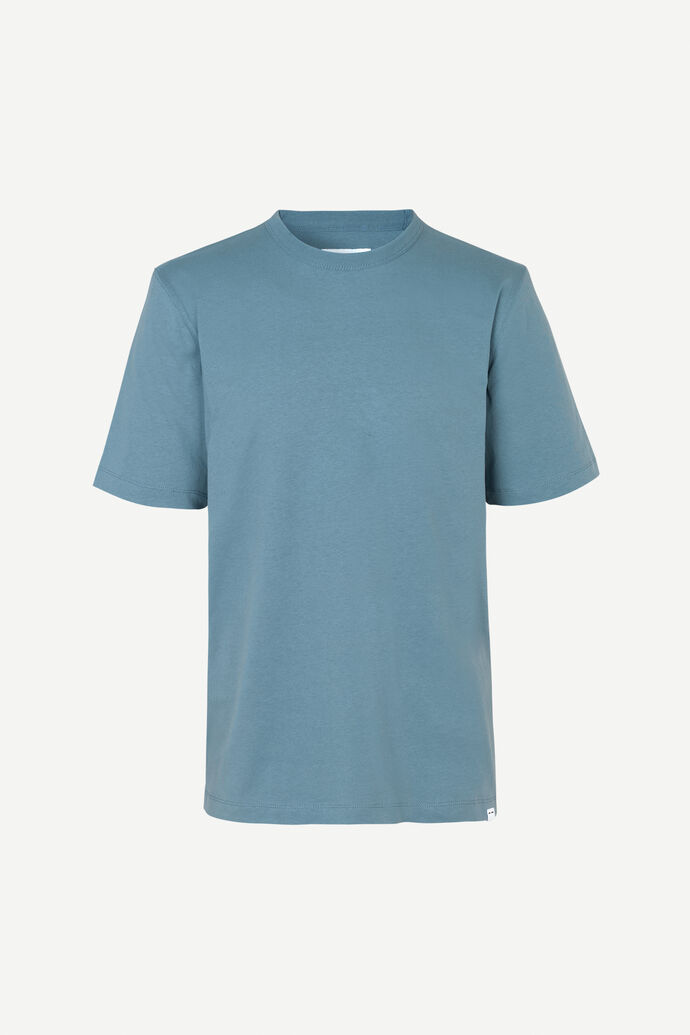 Man Samsøe & Samsøe Hugo T-Shirt Blue Mirage Samsoe & Samsoe Mens T-SHIRTS GOOFASH