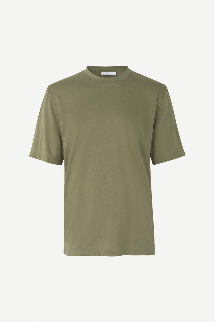 Man Samsøe & Samsøe T-Shirt Deep Lichen Green Samsoe & Samsoe Mens T-SHIRTS GOOFASH