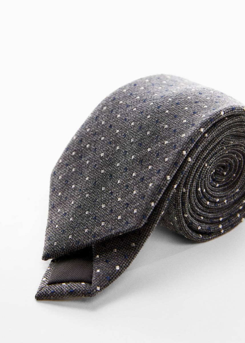 Mango Grey Knitted Tie Of And Mens NECKTIES GOOFASH