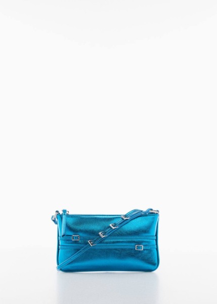 Mango Turquoise Bag With Buckles Womens BAGS GOOFASH