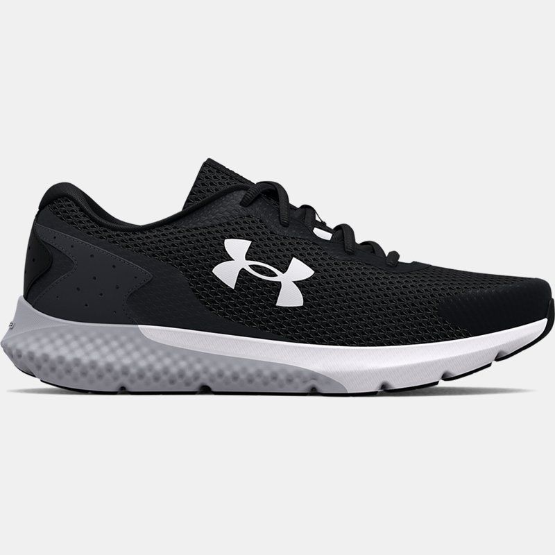 Men Under Armor Chared Rogue Running Shoes Black Mod Gray White Under Armour Mens SPORTS SHOES GOOFASH