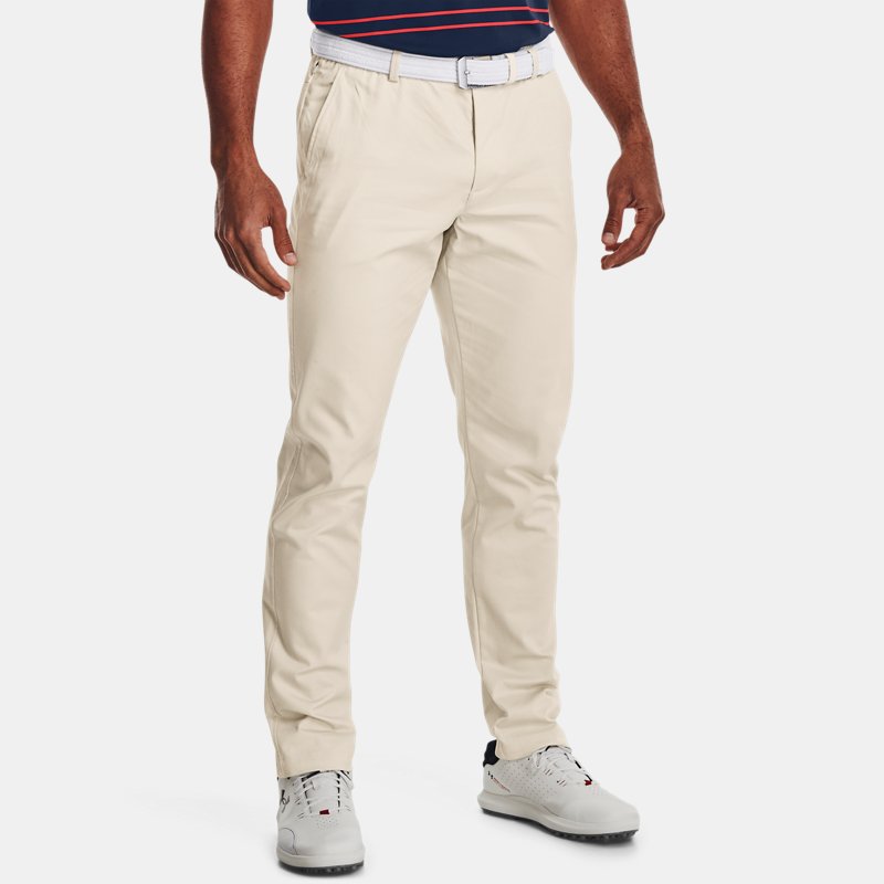 Men Under Armor Chino Ts With Narrow Running Leg Summit White Halo Gray Under Armour Mens TROUSERS GOOFASH