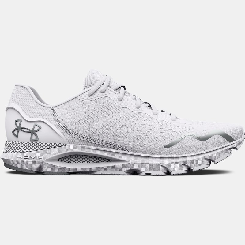 Men Under Armor Hovr Sonic Running Shoes White White Silver Under Armour Mens SPORTS SHOES GOOFASH