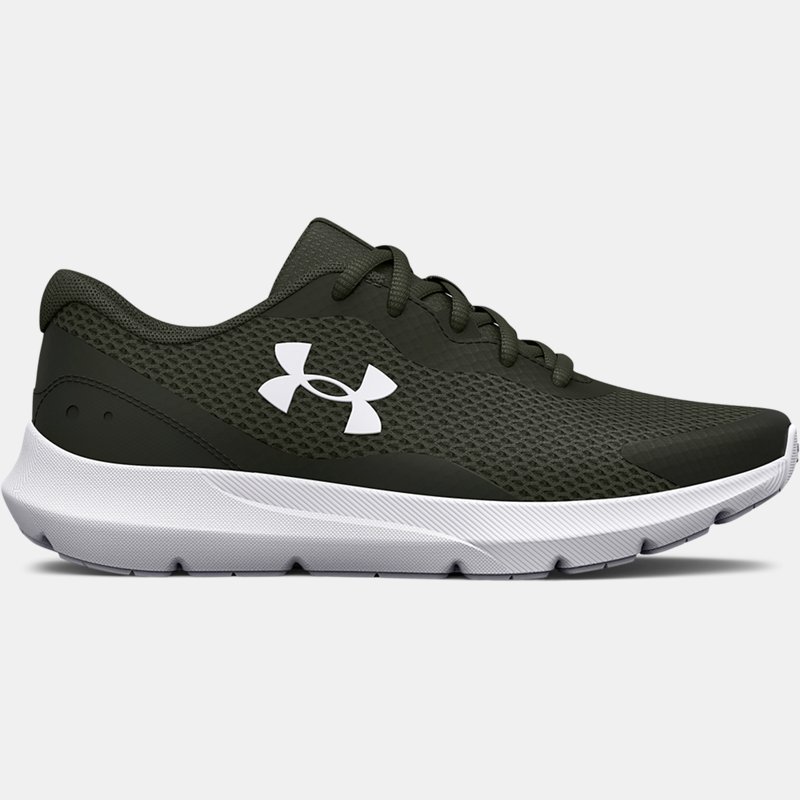 Men Under Armour Grade School Under Armor Surge Running Shoes For Young Baroque Green White White Mens SPORTS SHOES GOOFASH