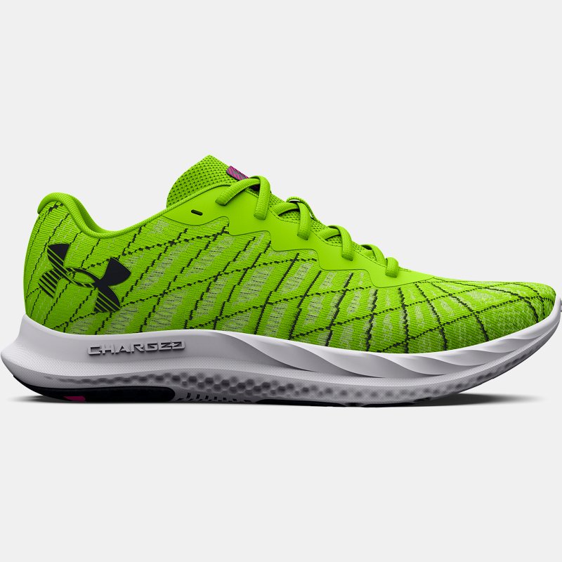 Men's Green Under Armor Charged Breeze Running Shoes For Lime Surge Black Black Under Armour Mens SPORTS SHOES GOOFASH