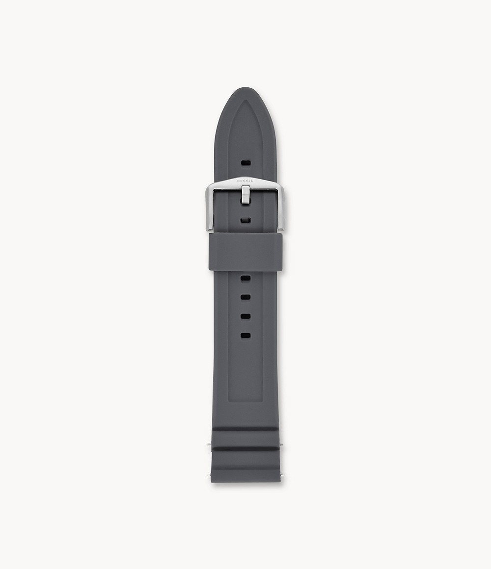 Men's M Grey Silicone Watch Strap Fossil Mens WATCHES GOOFASH