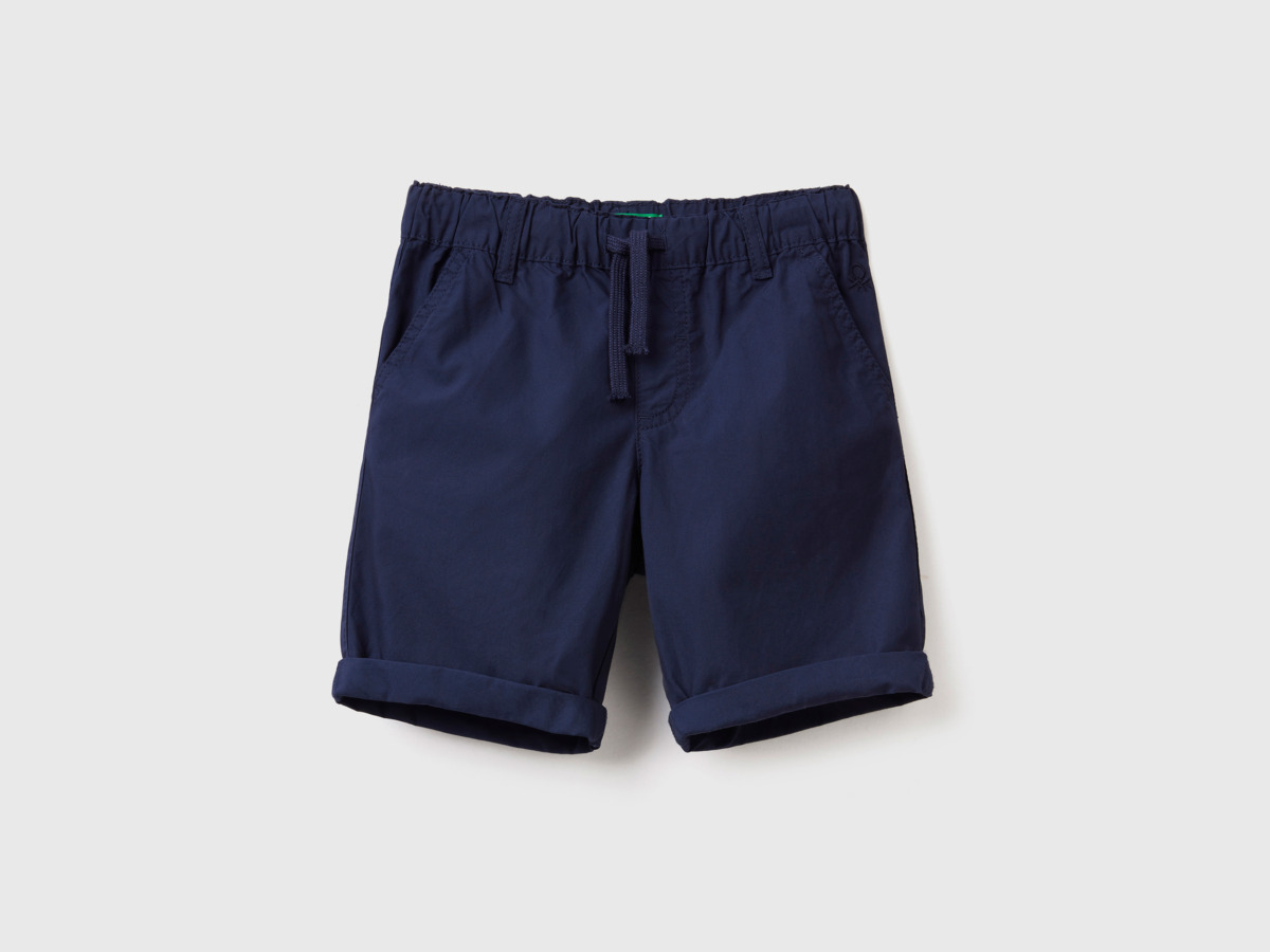 Men's United Colors Of Shorts In With Tunnel Train Dark Blue Paint Benetton Mens SHORTS GOOFASH