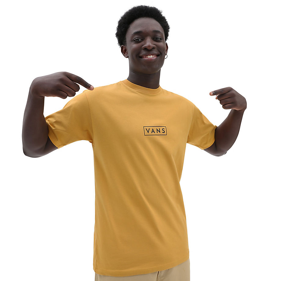 Men's Yellow Classic Easy Box T-Shirt Narcissusblack Herren Gelb Größe Vans Mens T-SHIRTS GOOFASH