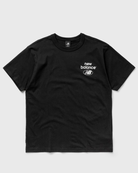 New Balance Essentials Logo Tee Black Male Shortsleeves Now Available At In Bstn Mens T-SHIRTS GOOFASH