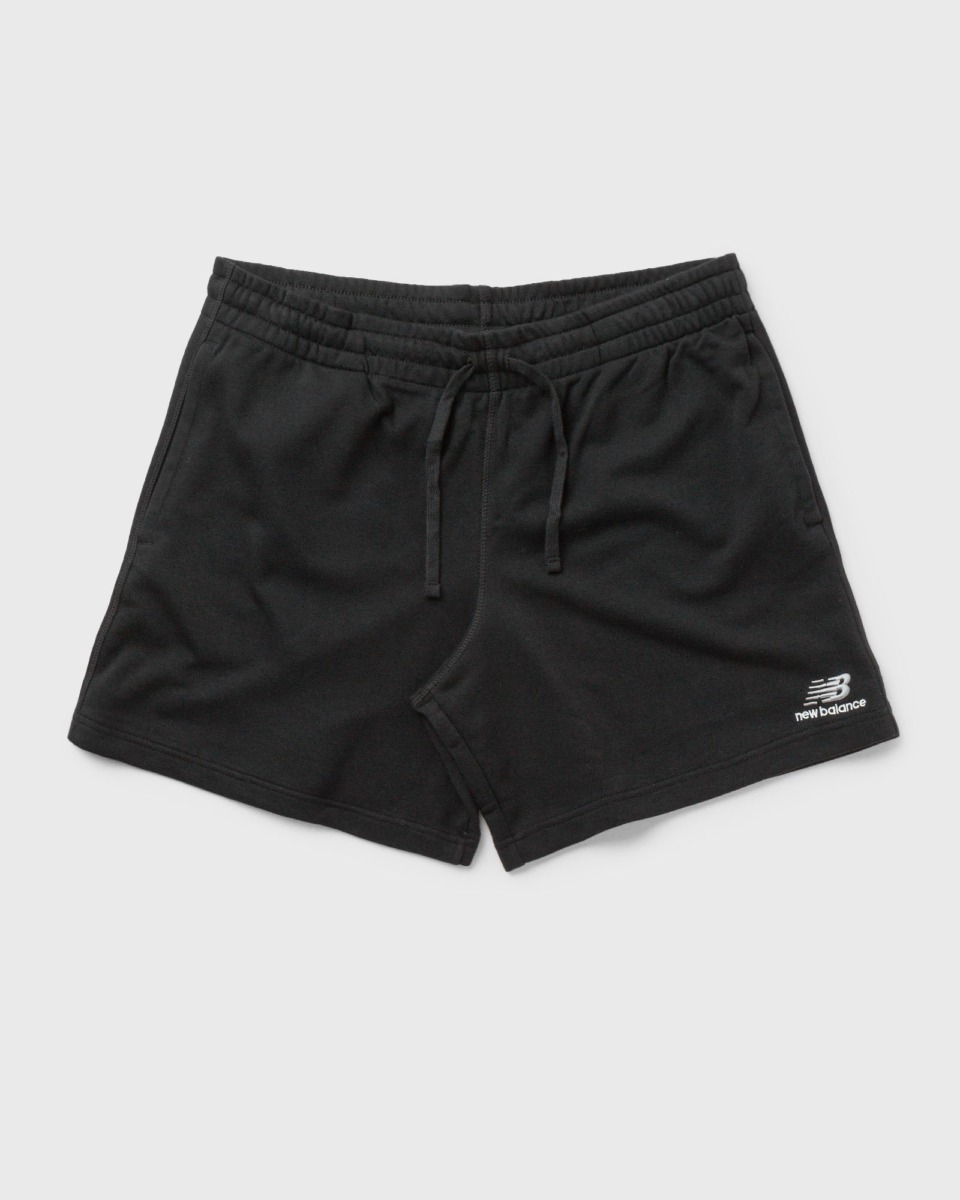 New Balance Uni Ssentials French Terry Short Black Male Casual Shorts Now Available At In Bstn Mens SHORTS GOOFASH
