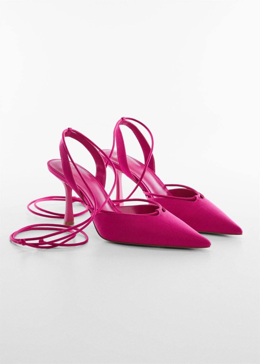 Pink Shoes With Heels And Straps Mango Womens HIGH HEELS GOOFASH