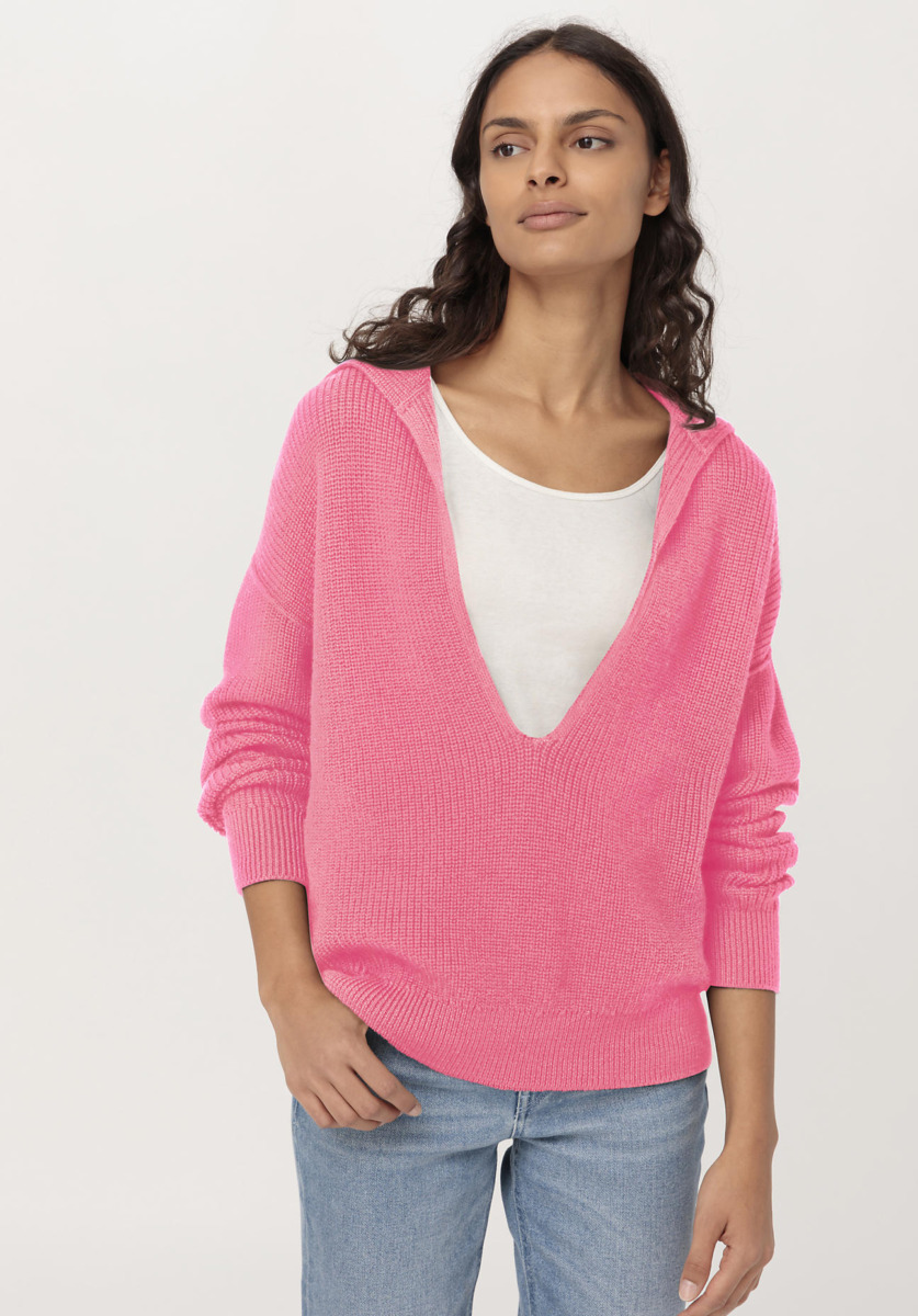 Pink Sweater Made Of Organic And Organic Purple Hessnatur Woman Womens SWEATERS GOOFASH