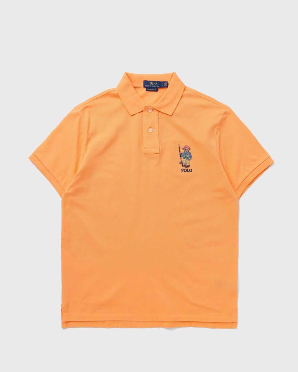 Polo Ralph Lauren Short Sleeve Polo Shirt Orange Male Polos Now Available At In Bstn Mens POLOSHIRTS GOOFASH