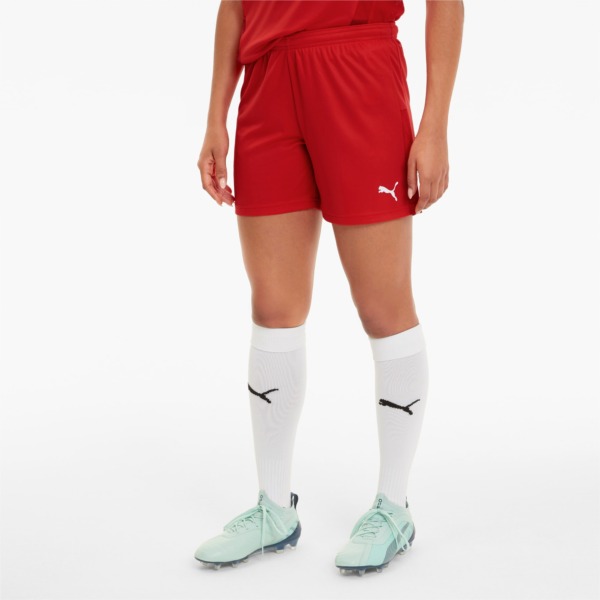 Puma Red Team Goal Knitted Football Shorts For Women Womens SHORTS GOOFASH