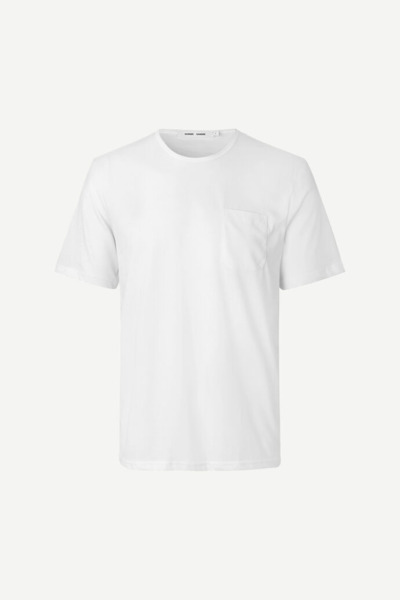 Samsoe & Samsoe Samsøe & Samsøe Find T-Shirt White Men Mens T-SHIRTS GOOFASH