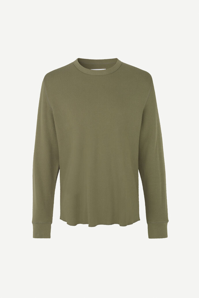 Samsoe & Samsoe Samsøe & Samsøe Parmo T-Shirt Ls Deep Lichen Green Man Mens T-SHIRTS GOOFASH