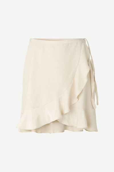 Samsoe & Samsoe Women Samsøe & Samsøe Limon's Wrap Skirt Warm White Womens SKIRTS GOOFASH