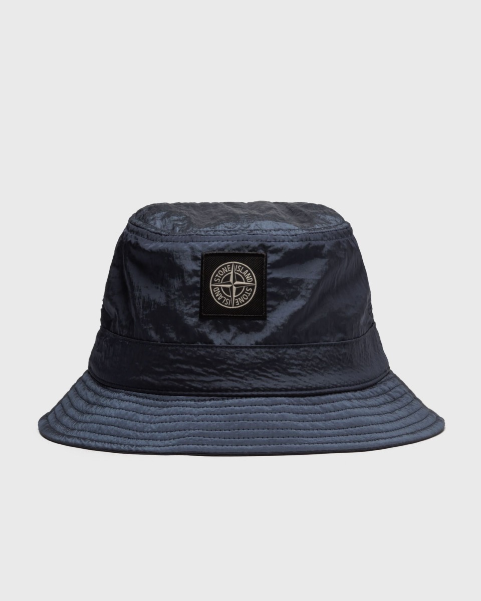 Stone Island Regenerated Hat Blue Male Hats Now Available At In Bstn Mens HATS GOOFASH