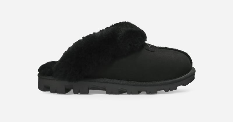 Ugg Coquette Slipper For In Black Suede Ugg Women Womens SLIPPERS GOOFASH