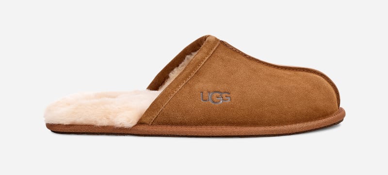 Ugg Scuff Slipper For In Brown Suede Ugg Man Mens SLIPPERS GOOFASH
