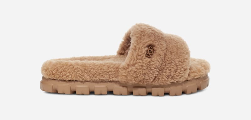 Ugg Ugg Cozetta Curly Slipper For In Brown Shearling Women Womens SLIPPERS GOOFASH