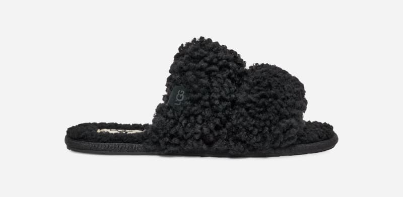 Ugg Ugg Maxi Curly Scuffetta Slipper For In Black Other Women Womens SLIPPERS GOOFASH