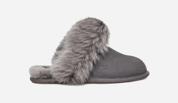 Ugg Ugg Scuff Sis Slipper For In Grey Leather Women Womens SLIPPERS GOOFASH