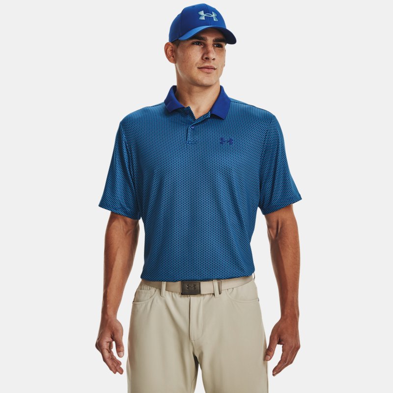 Under Armor Performance Polo Shirt With Print For Blue Mirage Glacier Blue Blue Mirage Under Armour Mens POLOSHIRTS GOOFASH