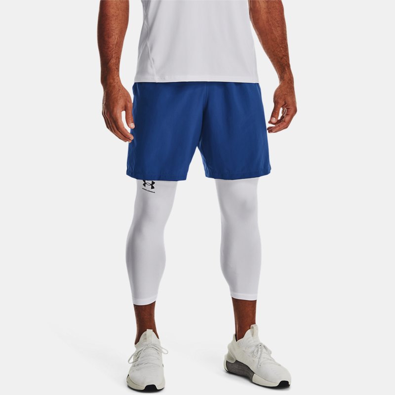 Under Armour Blue Men Under Armor Woven Shorts With Graphics Blau Mirage White Mens SHORTS GOOFASH